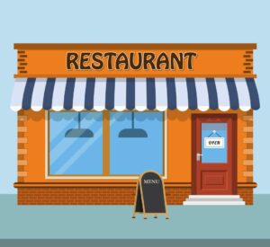 35882579 facade de moderne vite nourriture restaurant cafe bistro diner cafe maison concept vecteur illustration dans plat style vectoriel