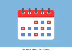 stylized calendar icon checkmark graphic 260nw 2753949141